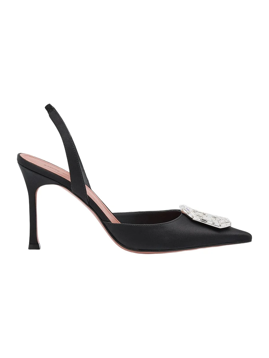 Women's Camelia 90MM Embellished Satin Slingback Pumps Women's Camelia 90MM Embellished Satin Slingback Pumps