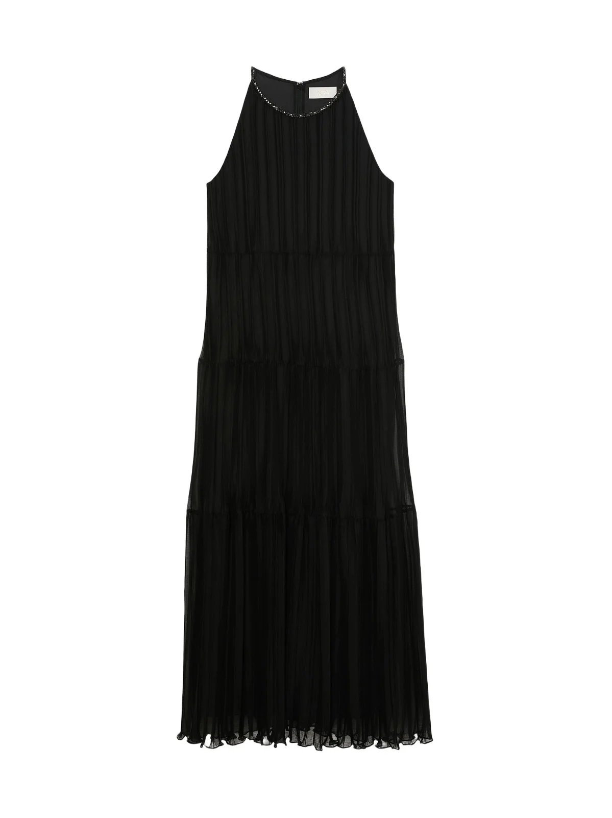 Women's Long Pleated Georgette Dress Women's Long Pleated Georgette Dress