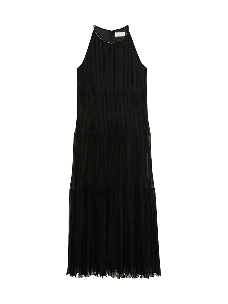 Marina Rinaldi Women's Long Pleated Georgette Dress - Black - Size 18 | Image 1 Marina Rinaldi Women's Long Pleated Georgette Dress - Black - Size 18 | Image 1
