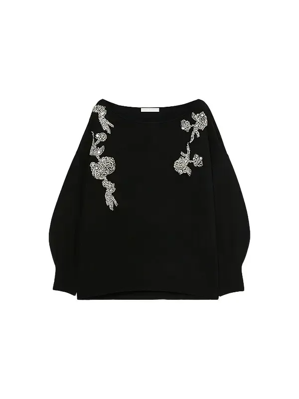 Women's Embroidered Viscose Sweater Women's Embroidered Viscose Sweater