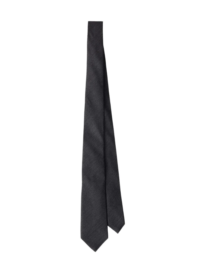 Prada Men's Wool and Silk Tie - Grey