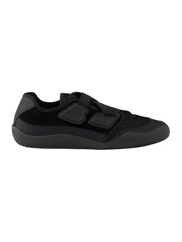 Prada Men's Speedrock Leather and Mesh Fabric Sneakers