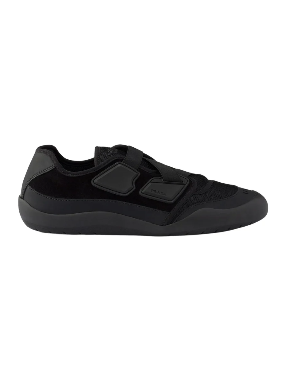 Prada Men's Speedrock Leather and Mesh Fabric Sneakers