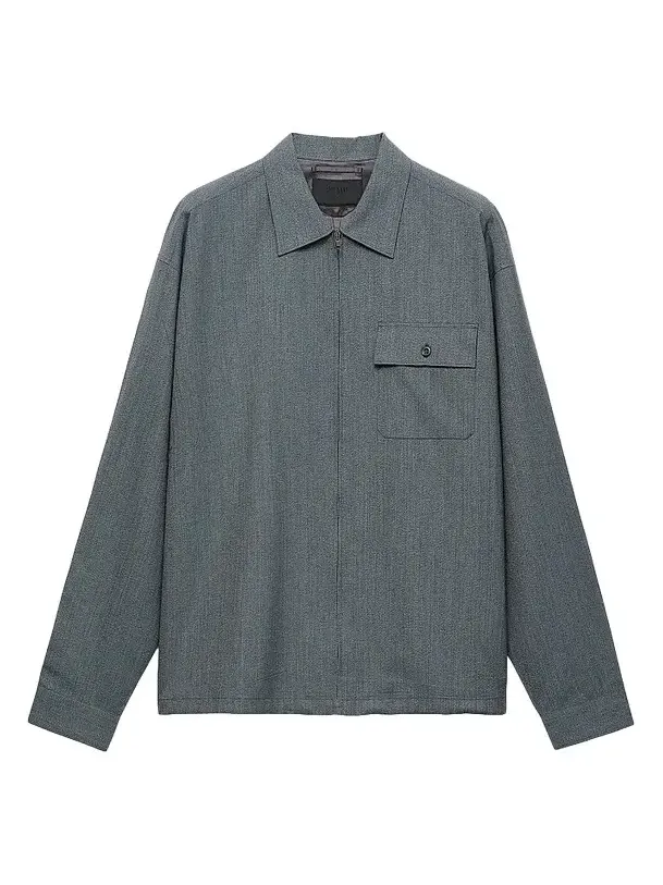 Men's Wool Zipper Shirt Men's Wool Zipper Shirt