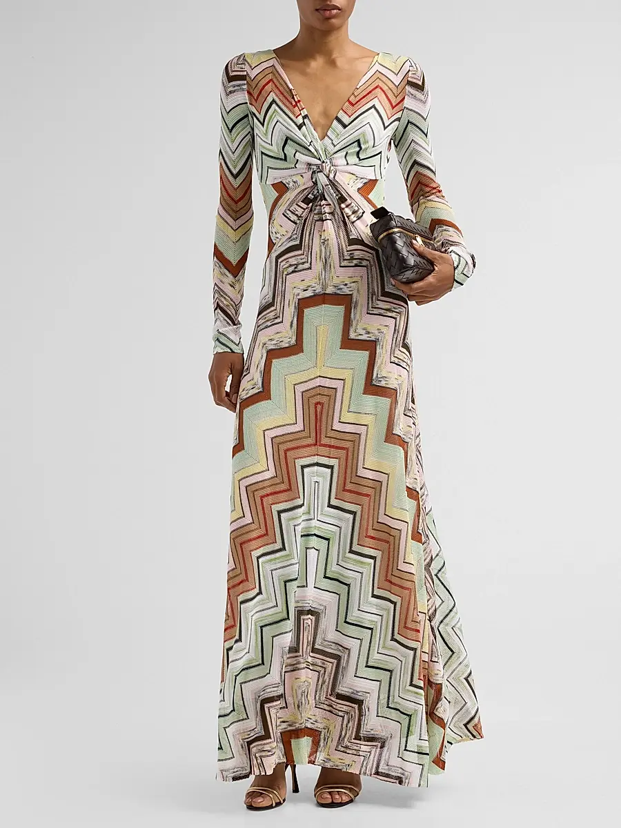 Missoni Women's Geometric Twist Maxi Dress | Thumbnail 2 Missoni Women's Geometric Twist Maxi Dress | Thumbnail 2