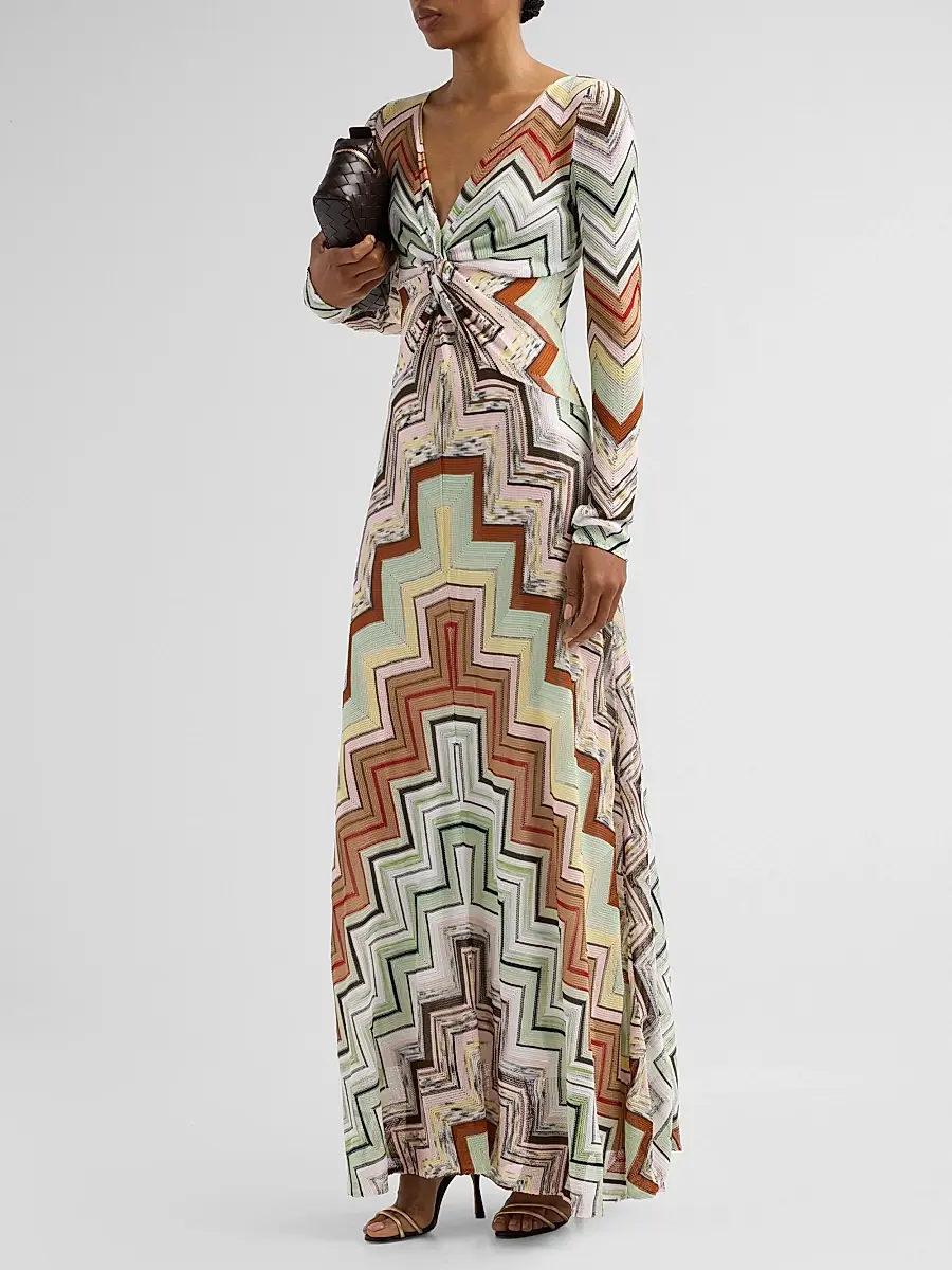 Missoni Women's Geometric Twist Maxi Dress | Thumbnail 4 Missoni Women's Geometric Twist Maxi Dress | Thumbnail 4