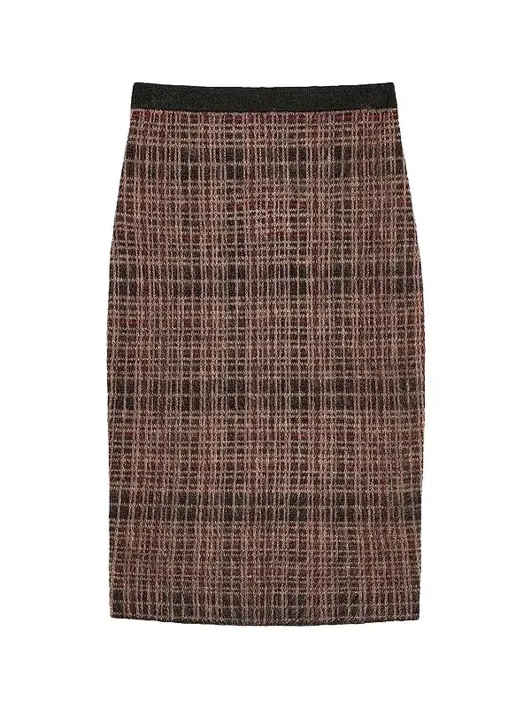 Women's Jacquard Mohair Skirt