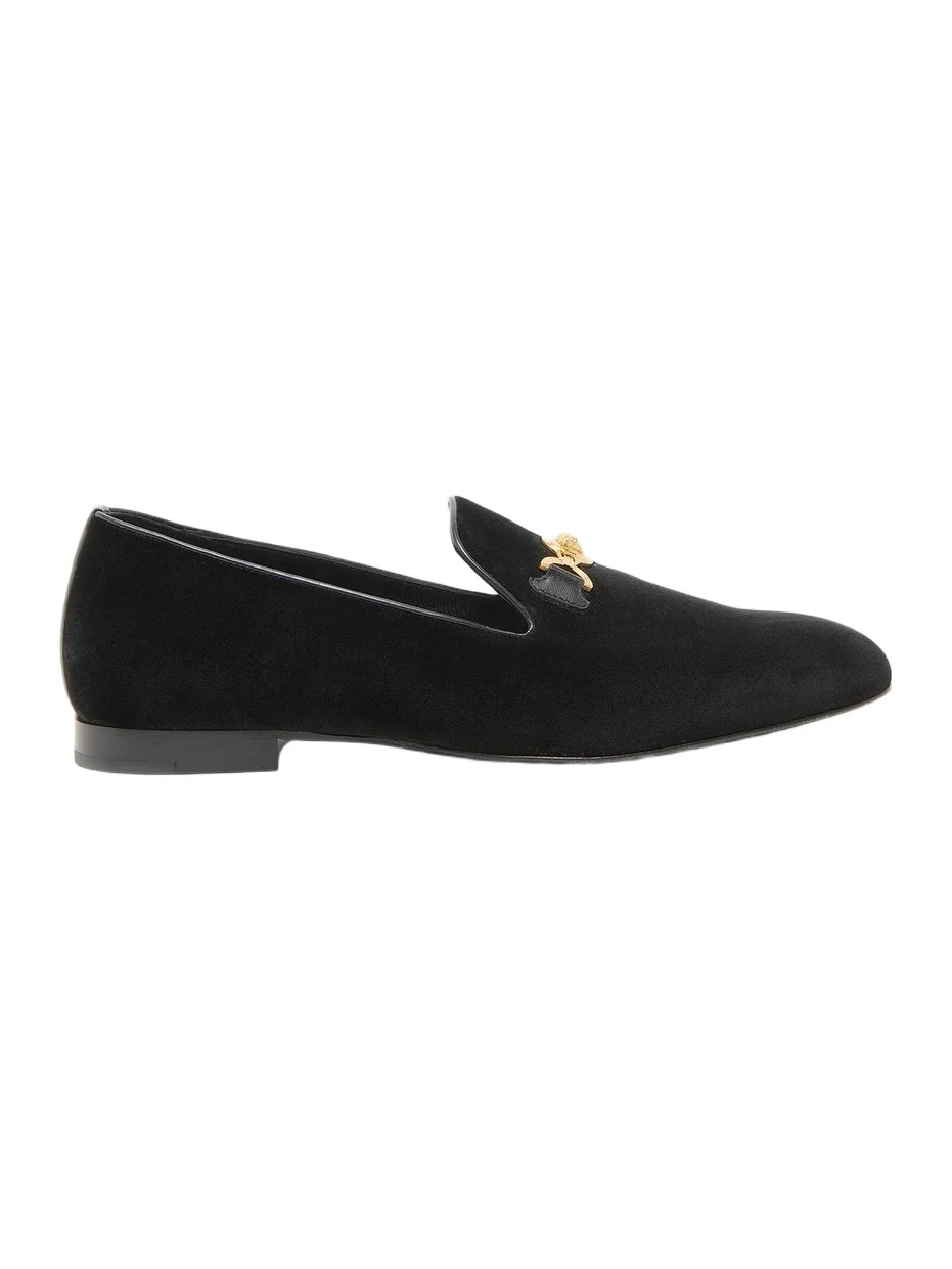 Versace Men's Medusa Velvet Slippers