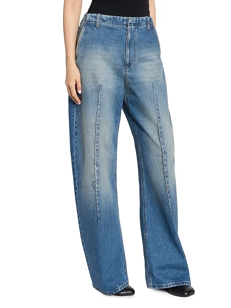 MM6 MAISON MARGIELA Women's Denim Barrel-Leg Pants | Thumbnail 4 MM6 MAISON MARGIELA Women's Denim Barrel-Leg Pants | Thumbnail 4