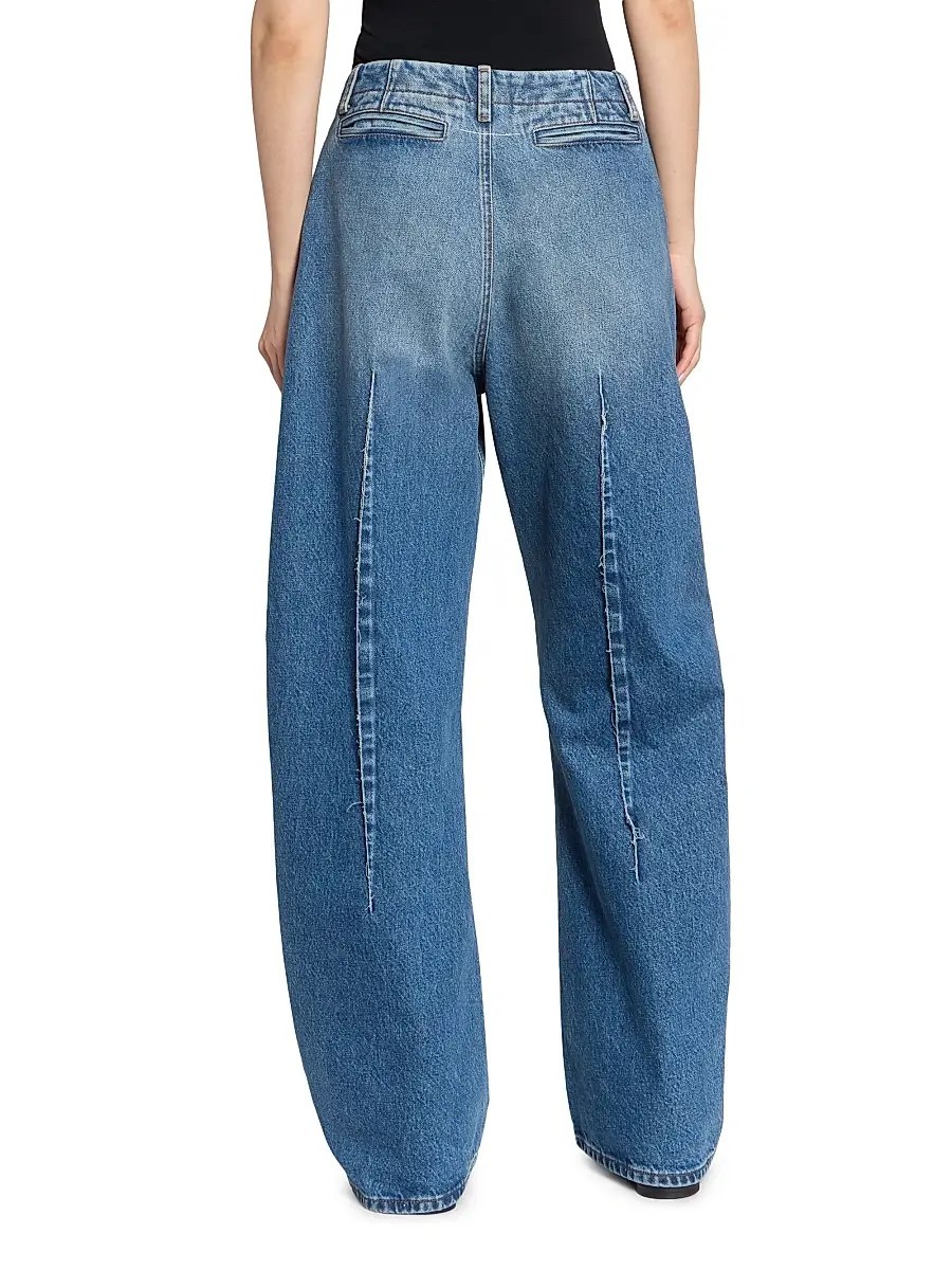 MM6 MAISON MARGIELA Women's Denim Barrel-Leg Pants | Thumbnail 5 MM6 MAISON MARGIELA Women's Denim Barrel-Leg Pants | Thumbnail 5