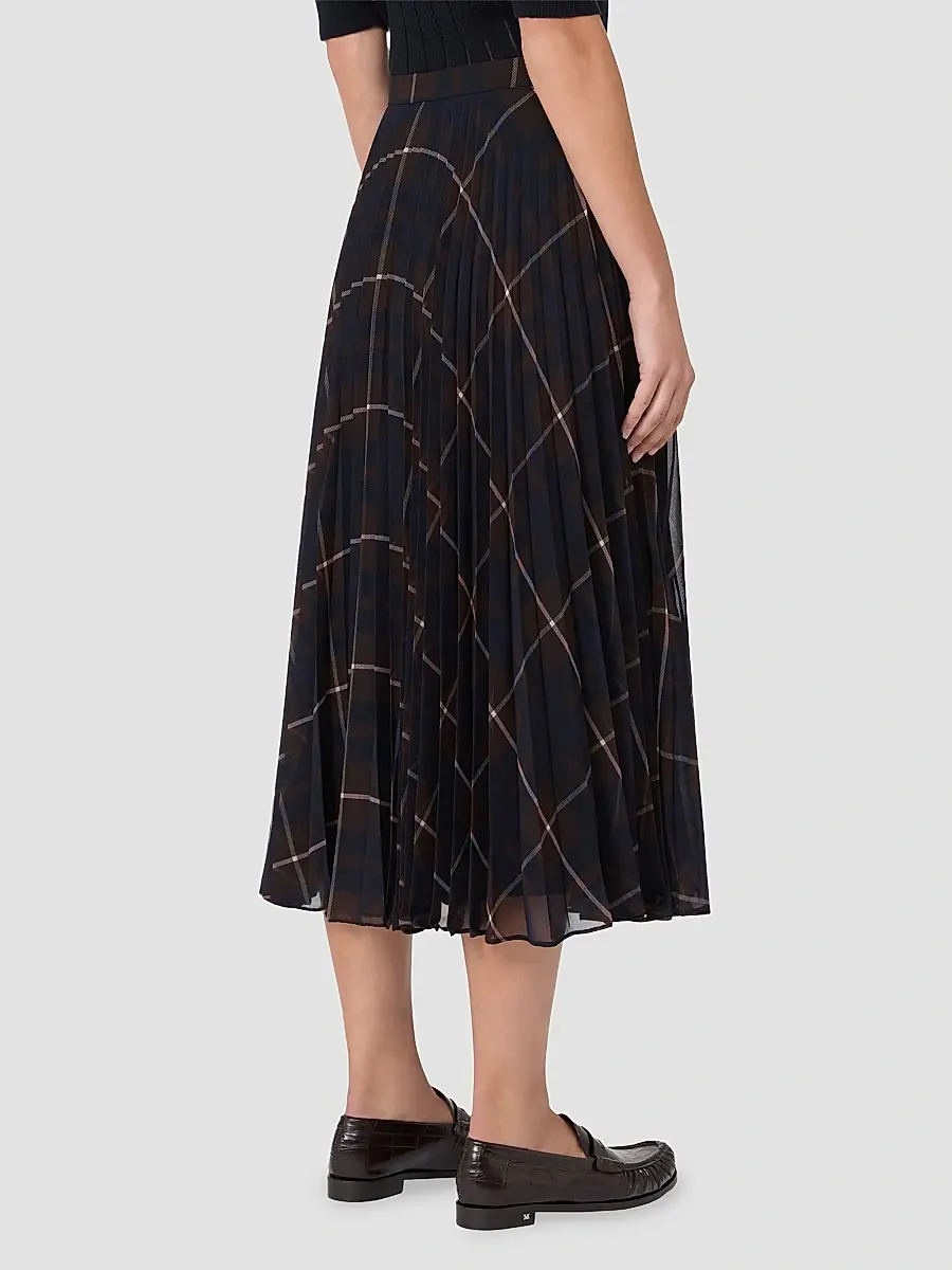 Max Mara Women's Plisse Pleated Georgette Blend Skirt | Thumbnail 4 Max Mara Women's Plisse Pleated Georgette Blend Skirt | Thumbnail 4