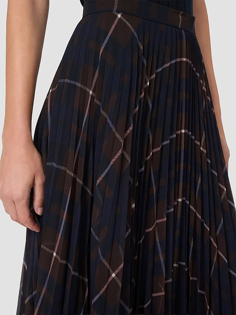 Max Mara Women's Plisse Pleated Georgette Blend Skirt | Thumbnail 5 Max Mara Women's Plisse Pleated Georgette Blend Skirt | Thumbnail 5