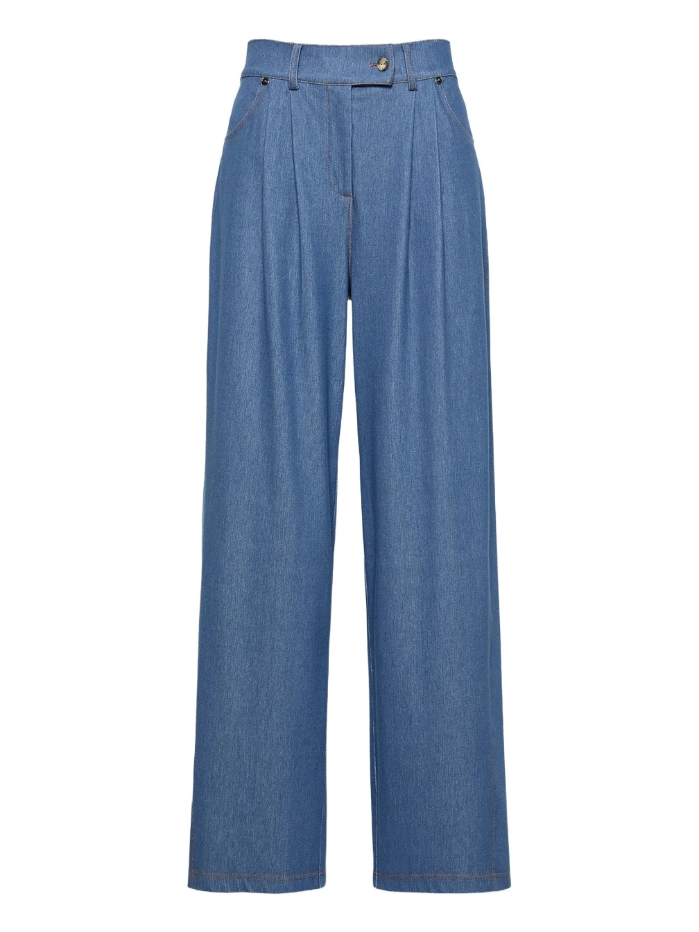 MM Max Mara Women's Denim Effect Jersey Loose Fit Trousers