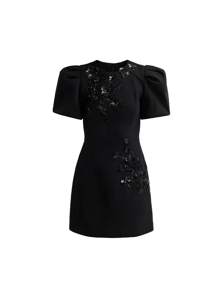 Rebecca Vallance Women's Livia Puff-Sleeve Mini Dress - Black - Size 14 | Image 1 Rebecca Vallance Women's Livia Puff-Sleeve Mini Dress - Black - Size 14 | Image 1
