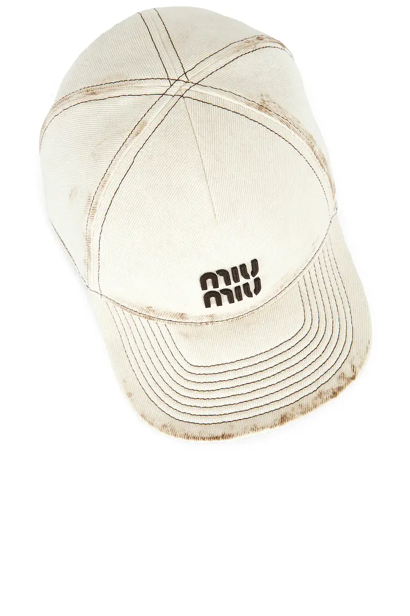 Miu Miu Denim Baseball Cap | Thumbnail 5 Miu Miu Denim Baseball Cap | Thumbnail 5