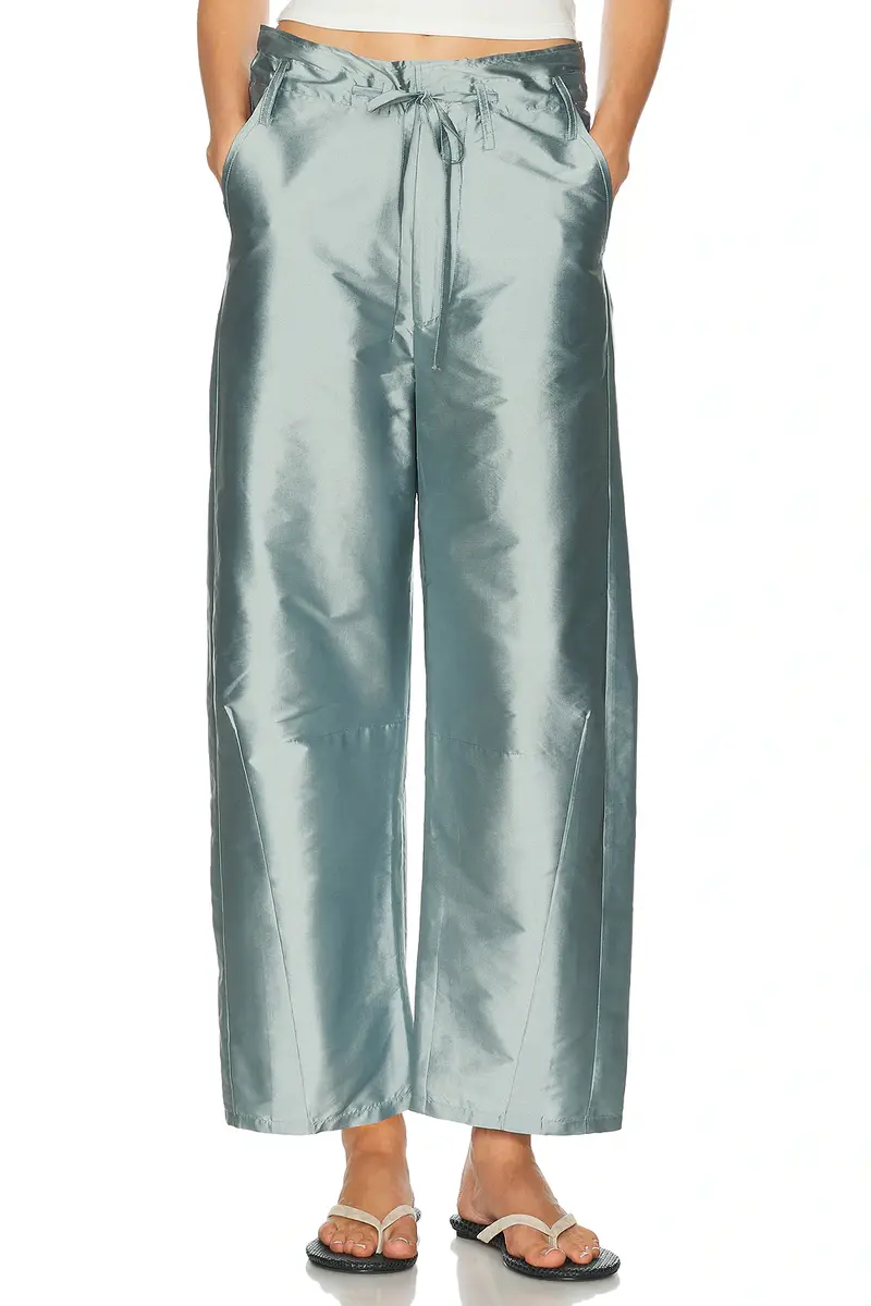 CHAN LUU Techno Taffeta Barrel Pant