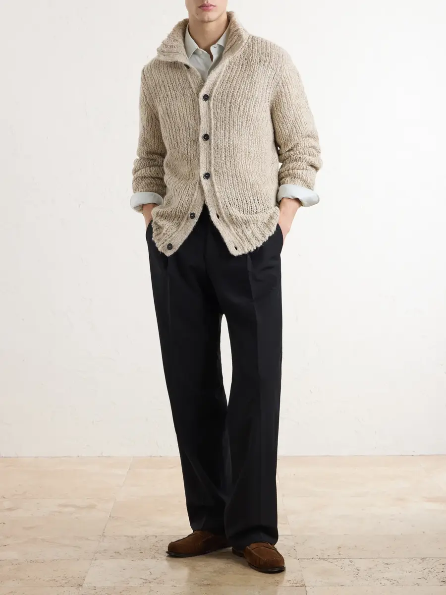 Barena Alpaca, Wool and Linen-Blend Cardigan - Men | Thumbnail 2 Barena Alpaca, Wool and Linen-Blend Cardigan - Men | Thumbnail 2