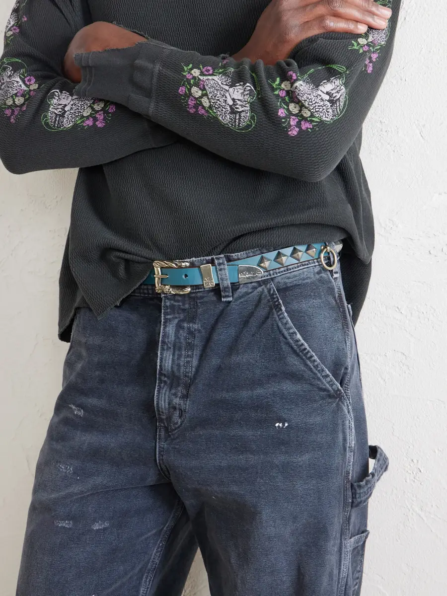 Enfants Riches Déprimés 2cm Skinny O-Ring Studded Leather Belt - Men | Thumbnail 2 Enfants Riches Déprimés 2cm Skinny O-Ring Studded Leather Belt - Men | Thumbnail 2