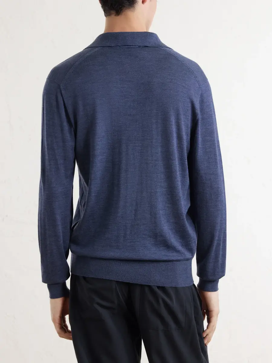 Sease Lasca Virgin Wool Polo Sweater - Men | Thumbnail 4