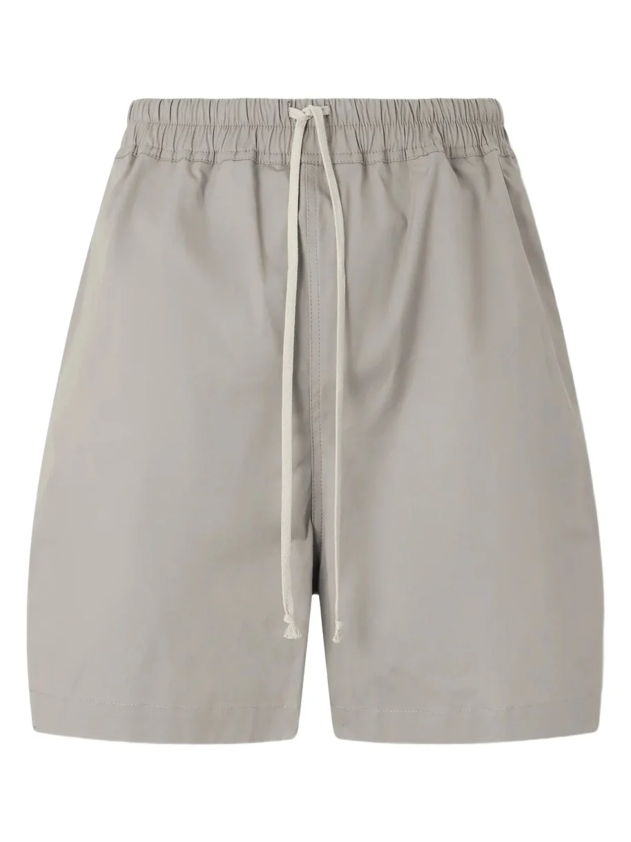 Rick Owens Boxer Straight-Leg Cotton-Blend Canvas Drawstring Shorts - Men