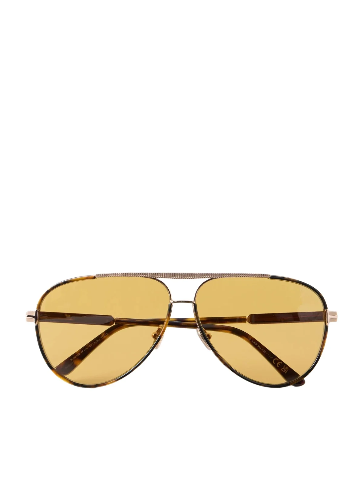 Tom Ford Rupert-02 Double-Bridge Aviator-Style Tortoiseshell Acetate and Gold-Tone Metal Sunglasses - Men