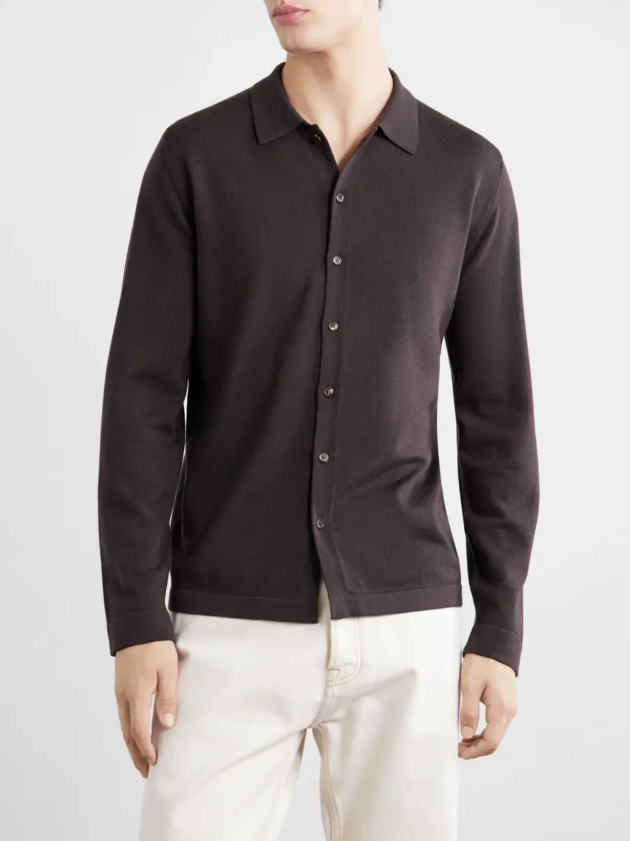 Slowear Zanone Knitted Virgin Wool Shirt - Men | Thumbnail 3