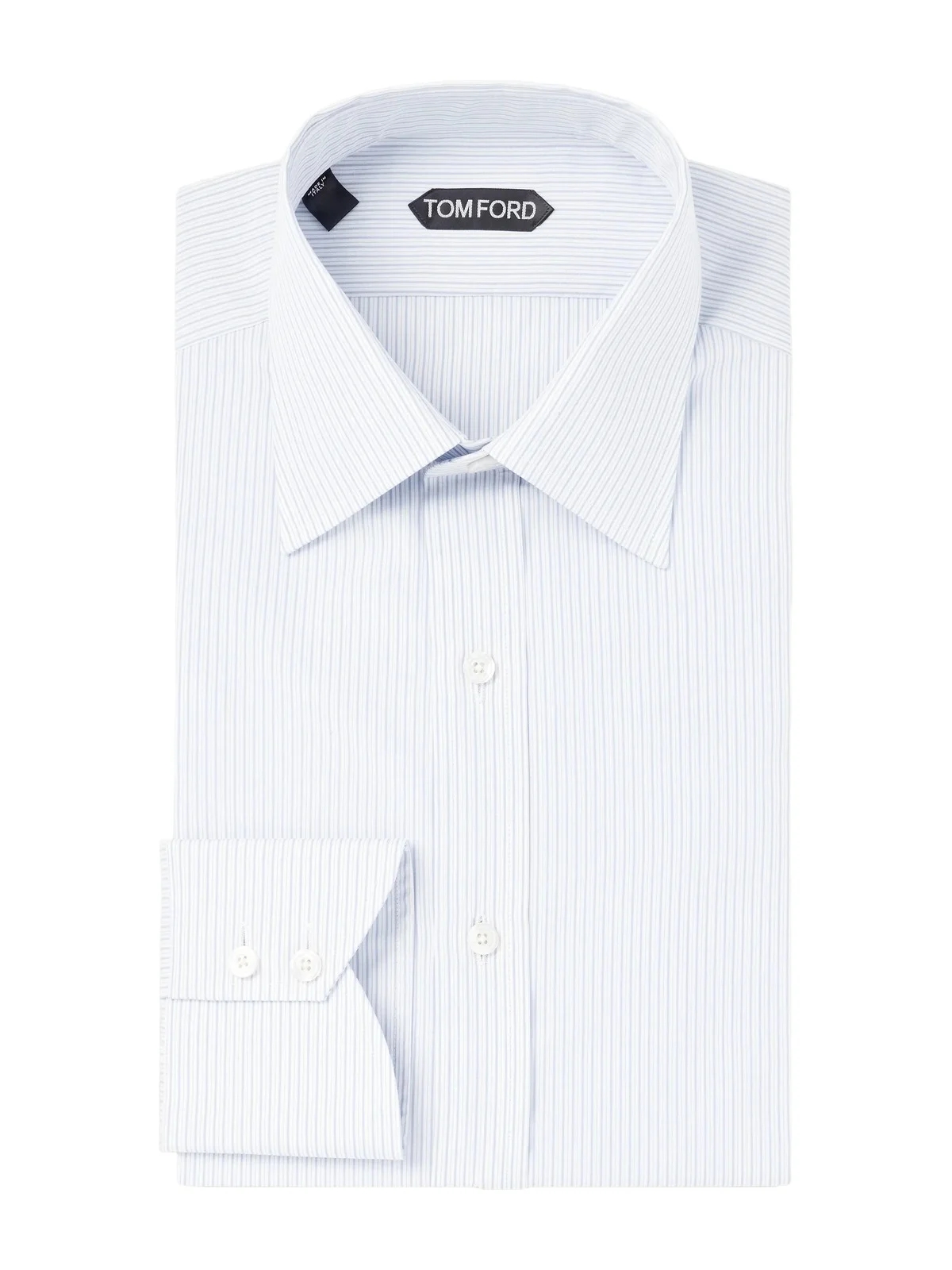Classic-Collar Striped Cotton-Poplin Shirt - Men Classic-Collar Striped Cotton-Poplin Shirt - Men