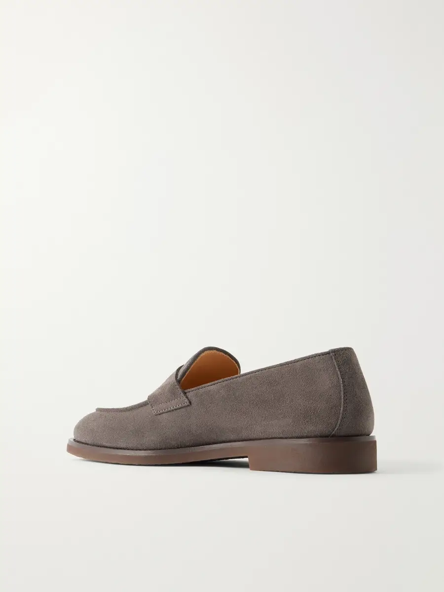 Brunello Cucinelli Flex Suede Penny Loafers - Men | Thumbnail 4