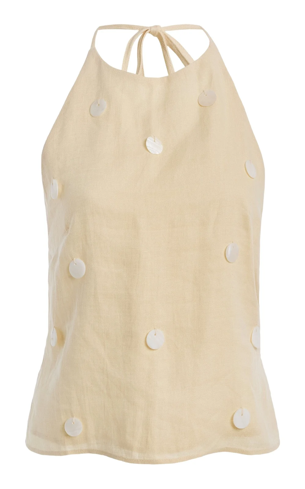 ELCE Oceane Embellished Linen Top