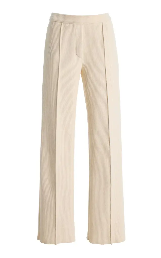 Evie Corduroy Straight-Leg Pants