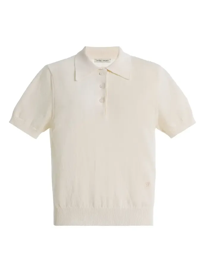 Court Cotton Crepe Polo Shirt