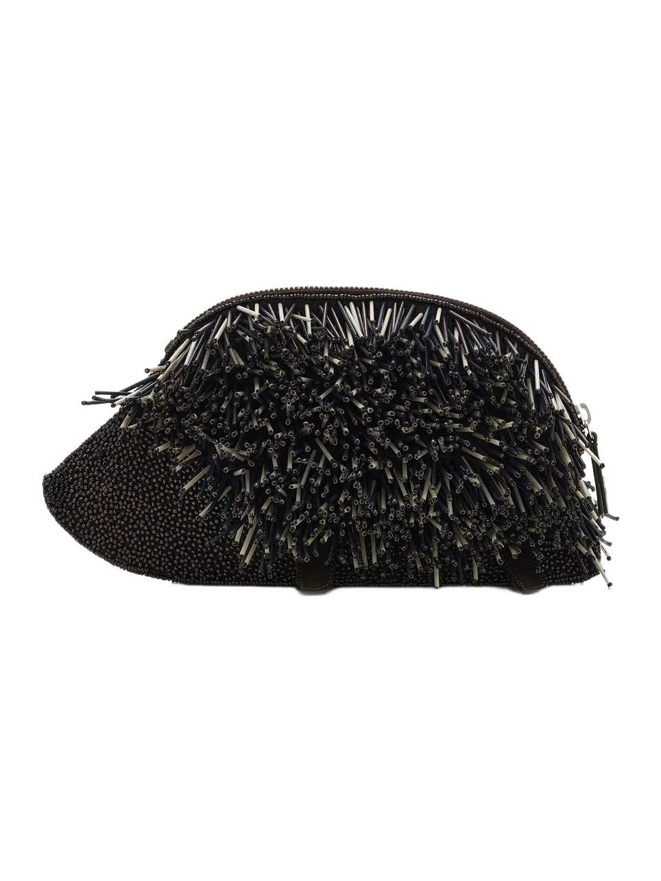 Porcupine Beaded Leather Clutch Porcupine Beaded Leather Clutch