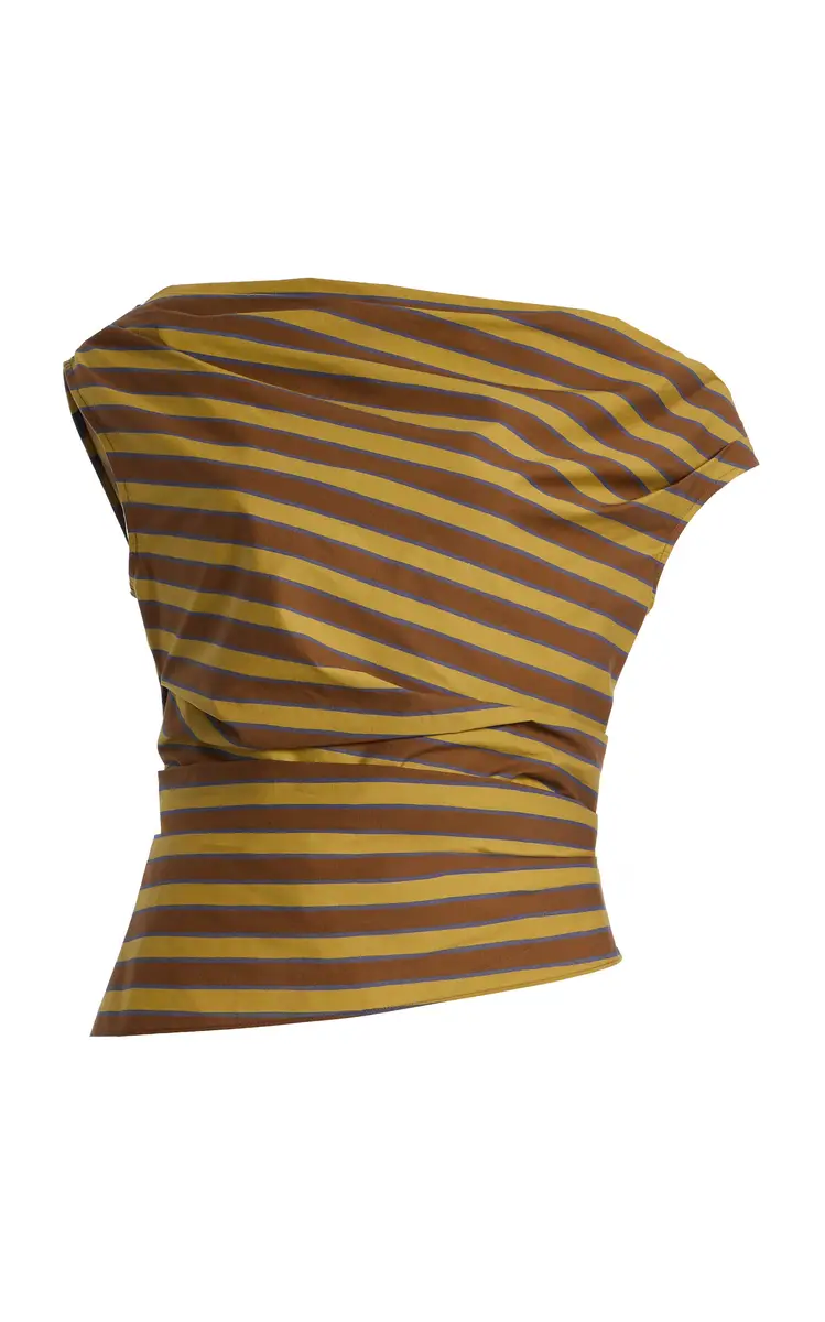 STAUD Phare Striped Cotton-Blend Top | Image 1 STAUD Phare Striped Cotton-Blend Top | Image 1
