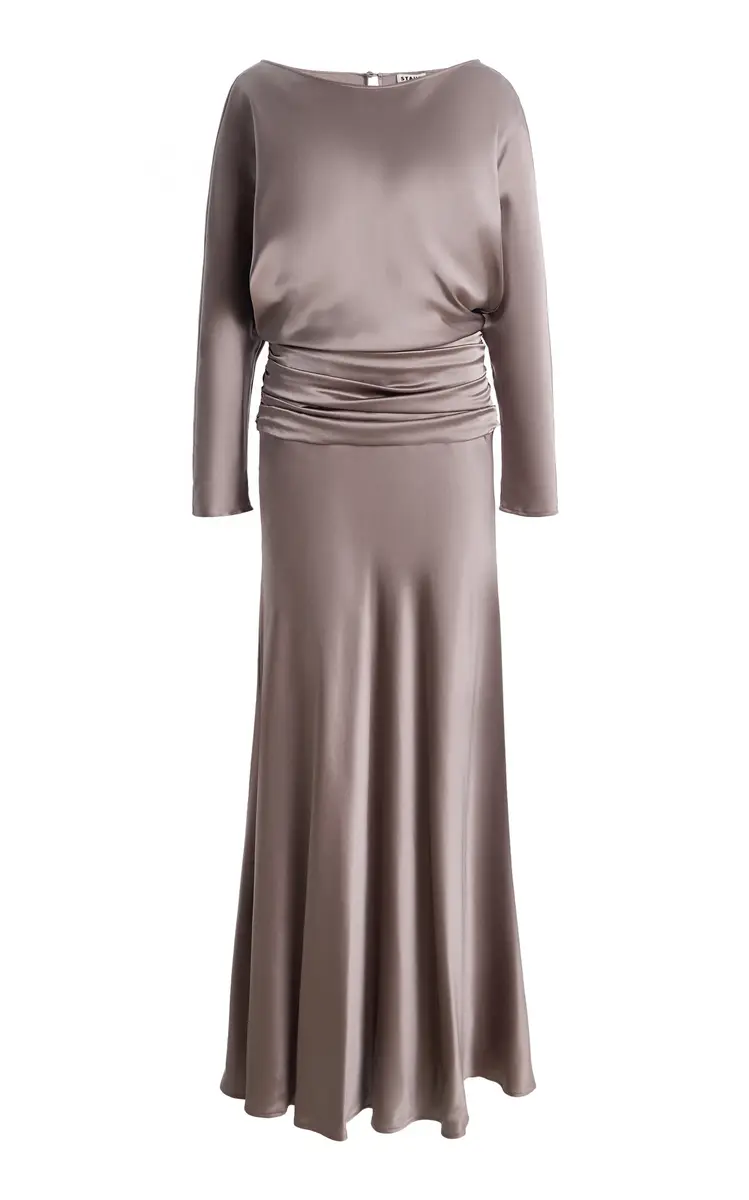 Staud Freda Silk-Blend Maxi Dress | Image 1 Staud Freda Silk-Blend Maxi Dress | Image 1