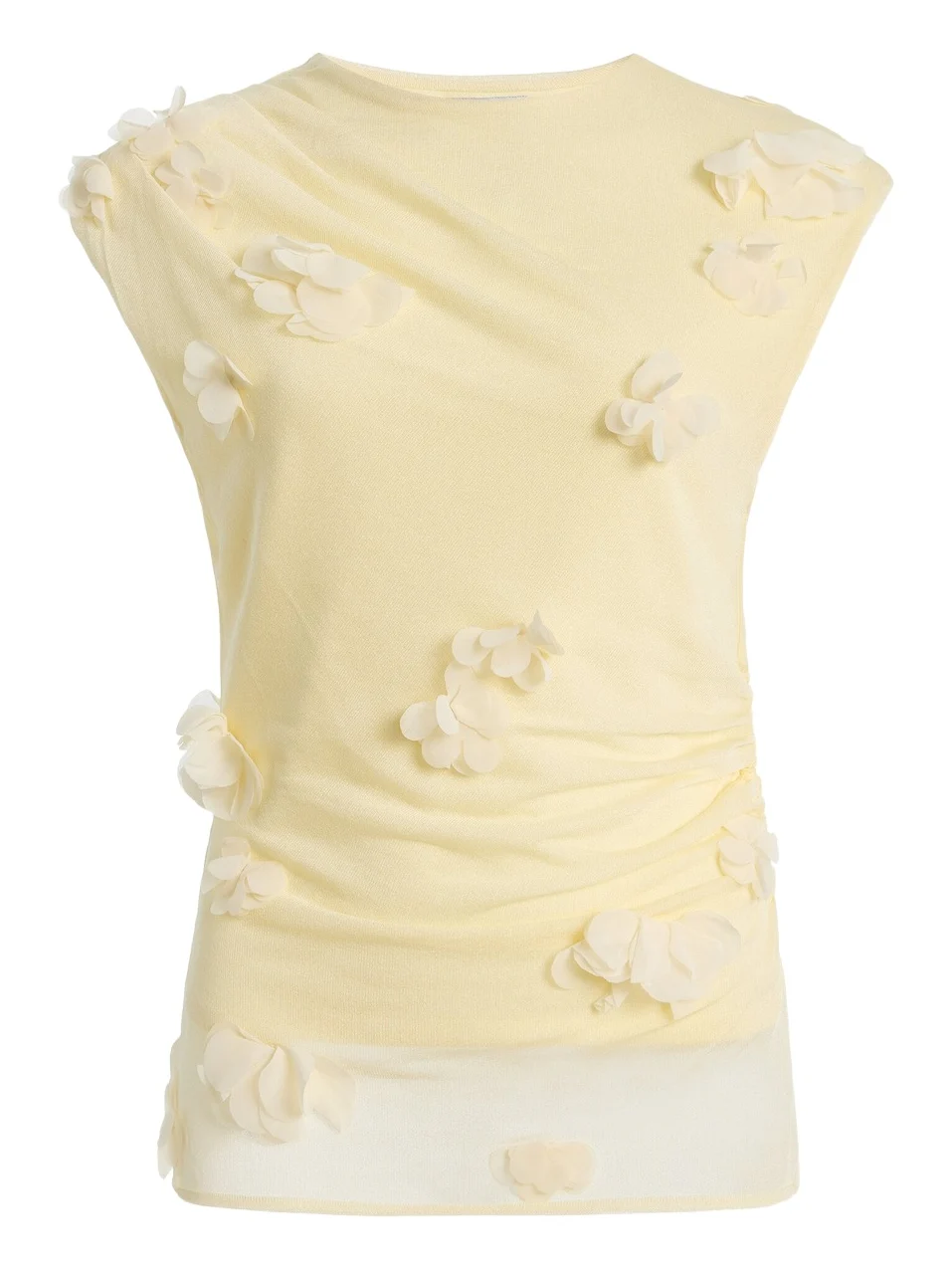 Tessa Floral Applique Mesh Top Tessa Floral Applique Mesh Top