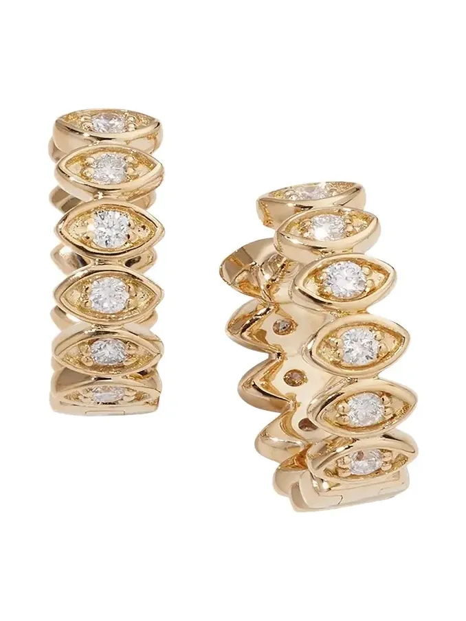 Marquis Huggie Hoop Earrings Marquis Huggie Hoop Earrings