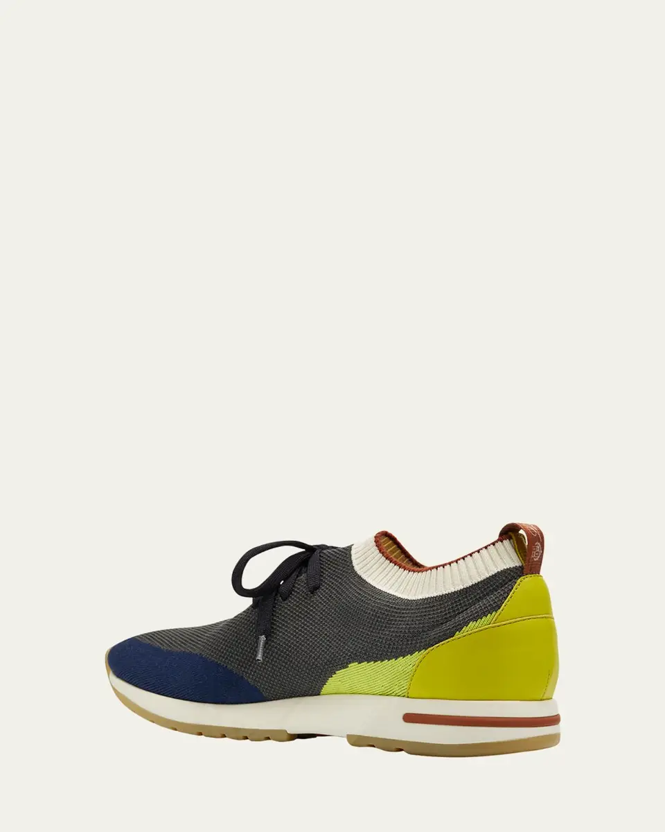 Loro Piana Men's Flexy Walk Knit Trainer Sneakers | Thumbnail 2