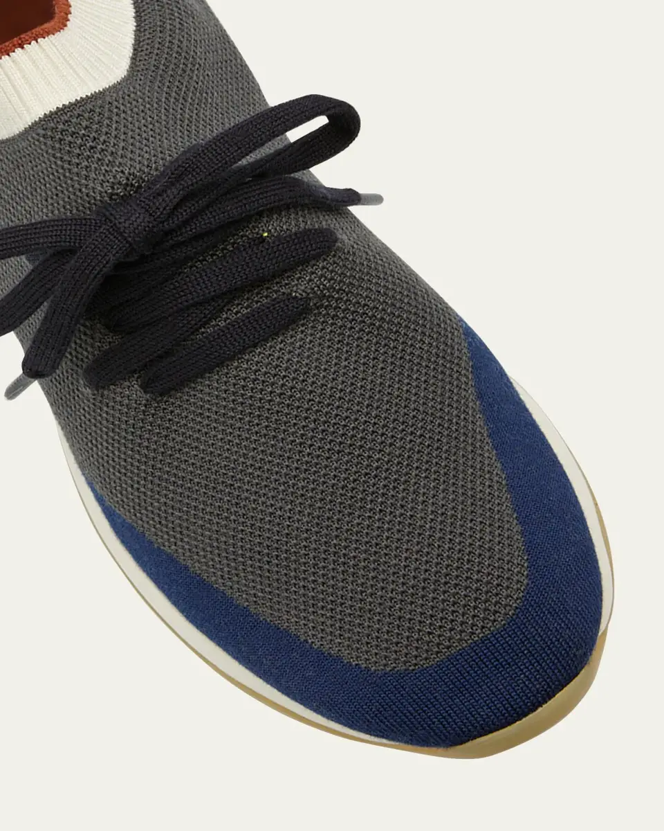 Loro Piana Men's Flexy Walk Knit Trainer Sneakers | Thumbnail 3