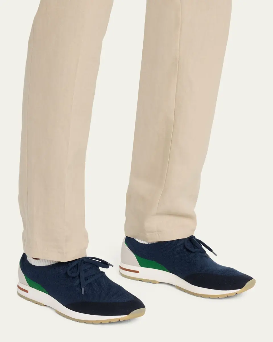 Loro Piana Men's Flexy Walk Knit Trainer Sneakers | Thumbnail 4