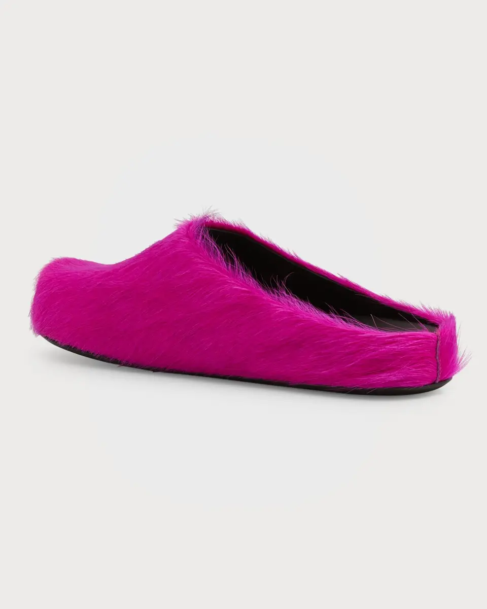 Marni Men's Fussbett Calf Hair Sabot Mules | Thumbnail 4