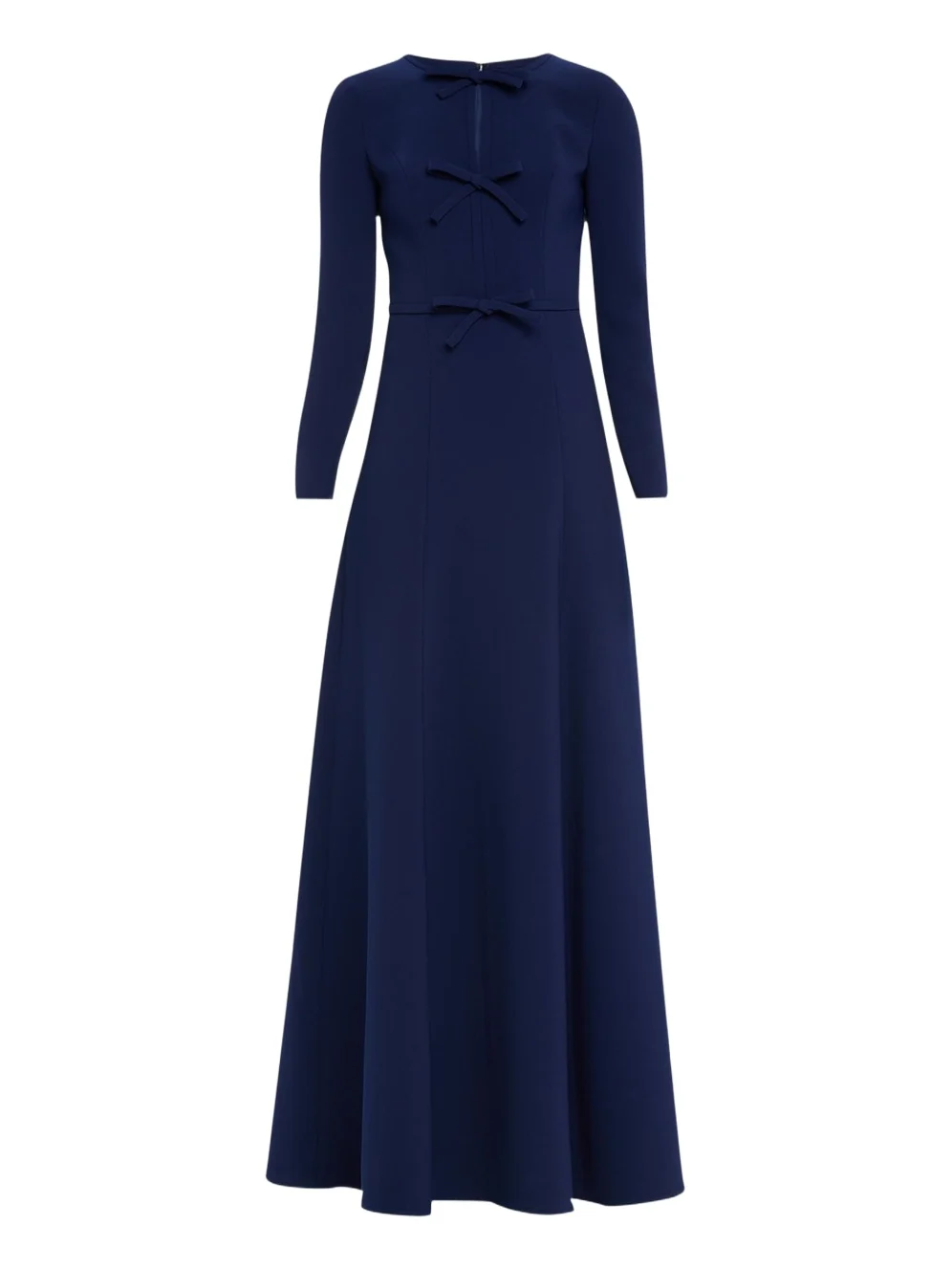 Triple Bow Keyhole Long-Sleeve Gown Triple Bow Keyhole Long-Sleeve Gown