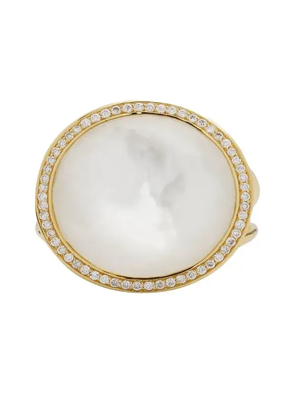 Medium Ring in 18K Gold with Diamonds