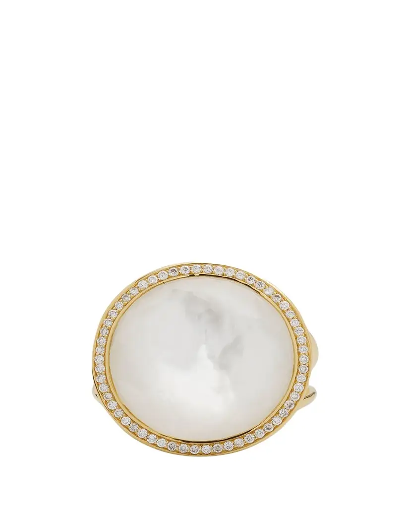 Ippolita Medium Ring in 18K Gold with Diamonds | Image 1 Ippolita Medium Ring in 18K Gold with Diamonds | Image 1