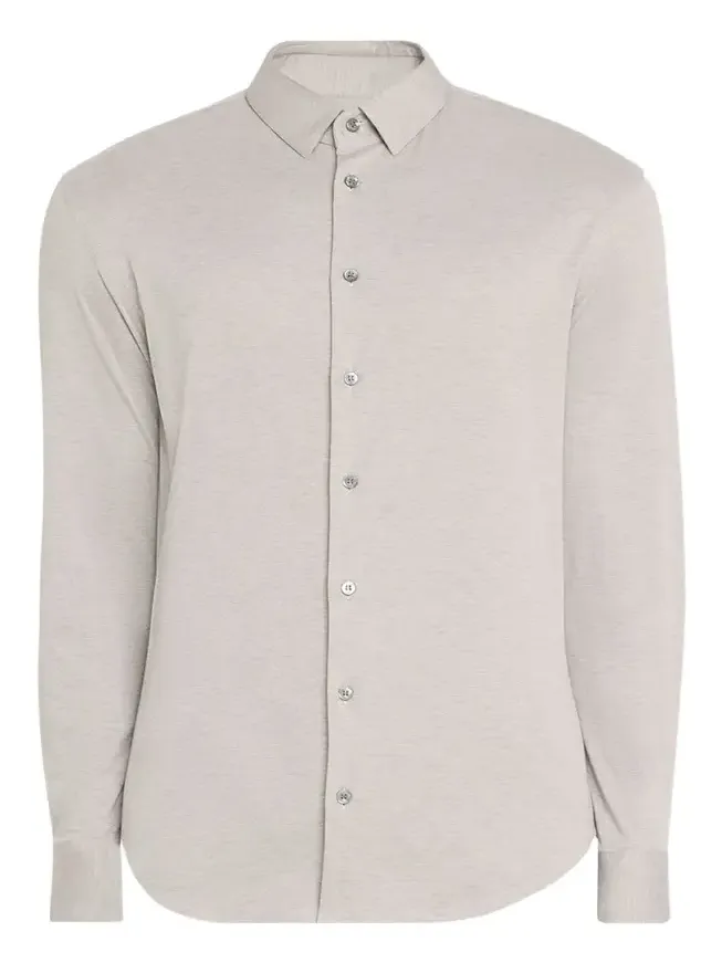 Men's Solid Cotton Stretch Sport Shirt Men's Solid Cotton Stretch Sport Shirt