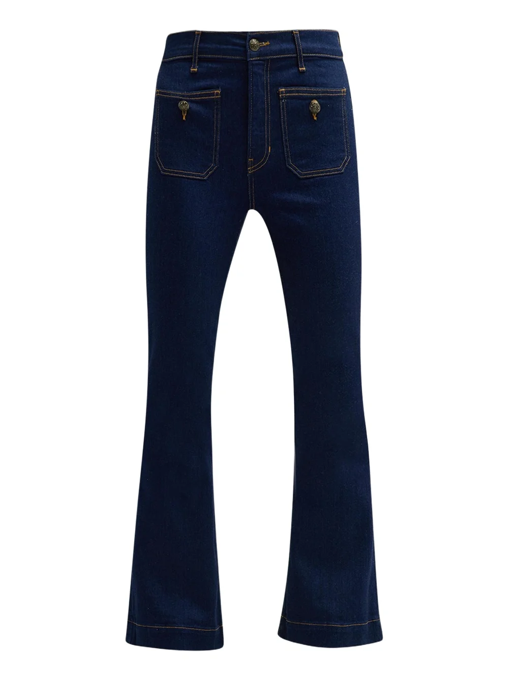 Carson High Rise Ankle Flare Jeans with Patch Pockets Carson High Rise Ankle Flare Jeans with Patch Pockets