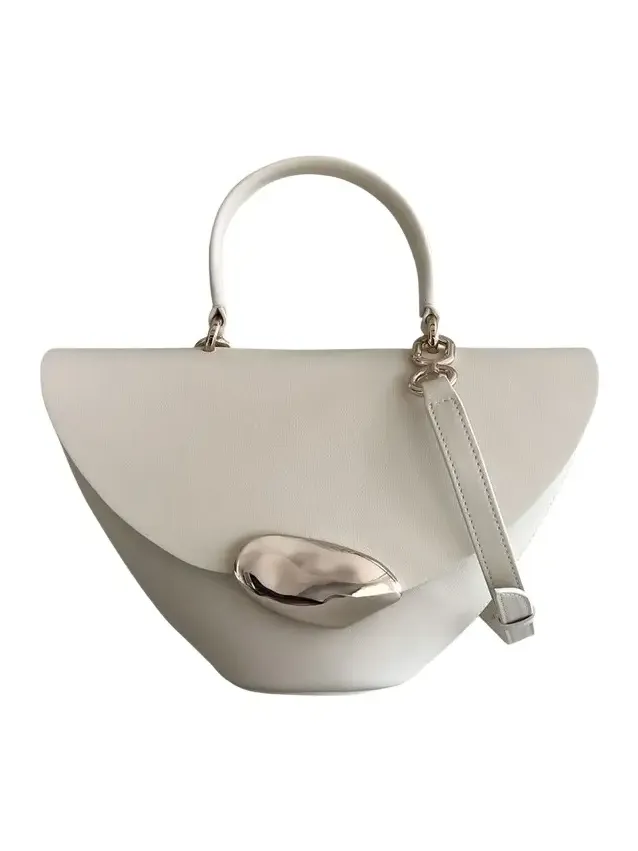 Esha Soni Orb Flap Leather Top-Handle Bag