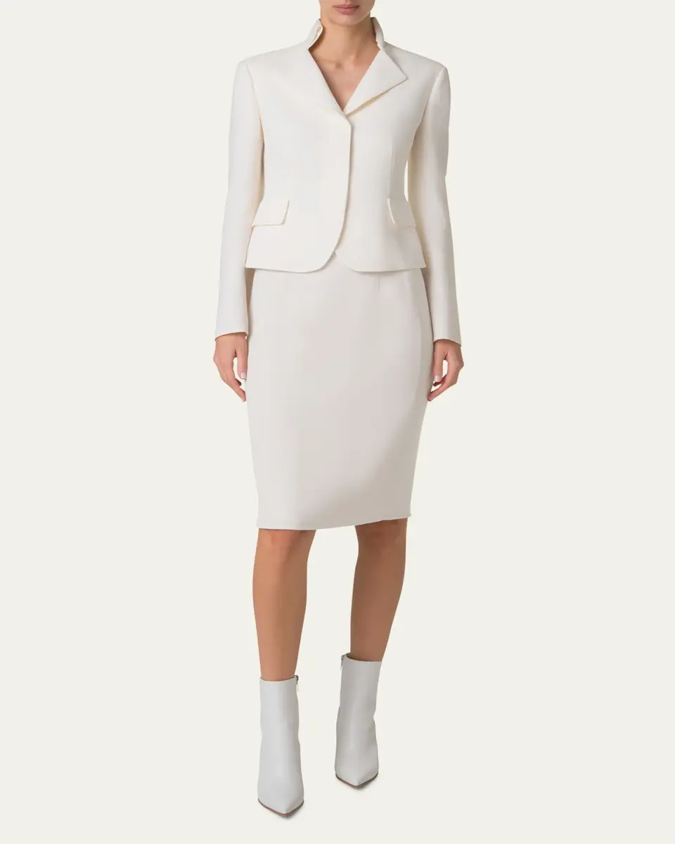 Akris Double-Face Wool Crepe Pencil Skirt | Thumbnail 2 Akris Double-Face Wool Crepe Pencil Skirt | Thumbnail 2