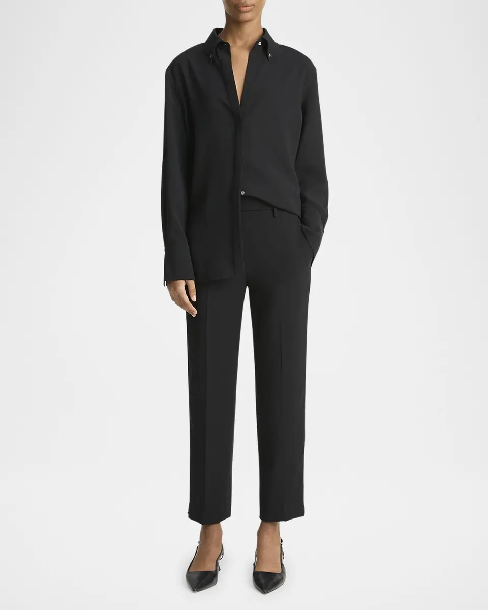 Vince Mid-Rise Tapered Pull-On Pants | Thumbnail 2 Vince Mid-Rise Tapered Pull-On Pants | Thumbnail 2