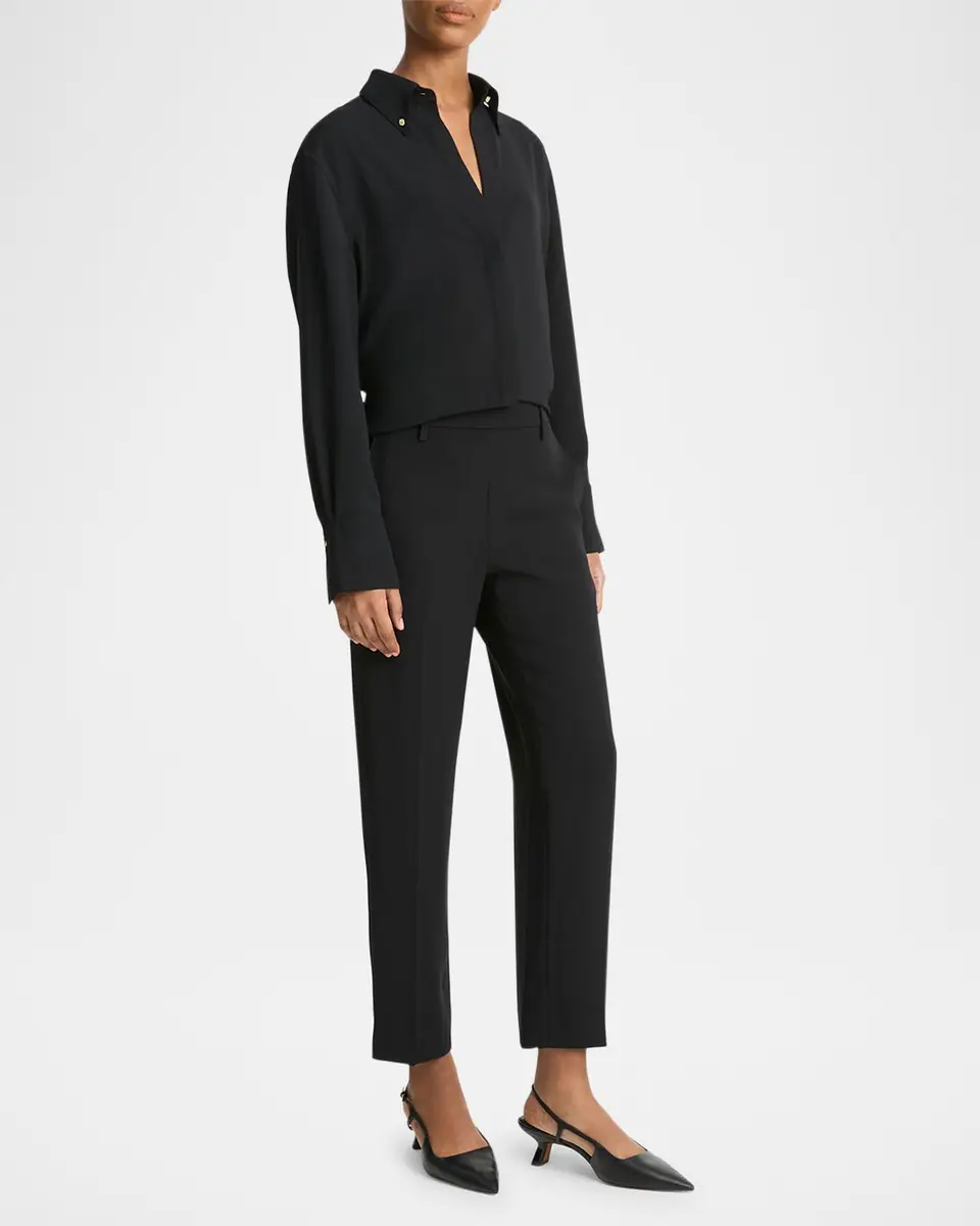 Vince Mid-Rise Tapered Pull-On Pants | Thumbnail 4 Vince Mid-Rise Tapered Pull-On Pants | Thumbnail 4