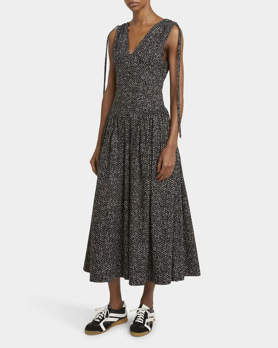 Proenza Schouler White Label Clayton Printed Poplin Drop-Waist Dress | Thumbnail 4